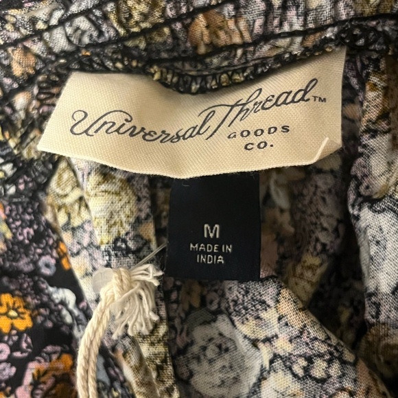 NWT Universal Threads ruffle hi neck balloon Long sleeve floral maxi, size M - Picture 10 of 13